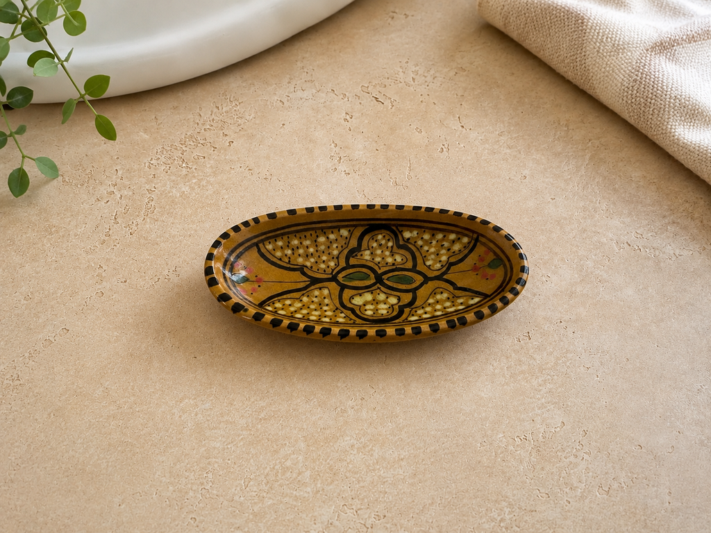 Oval Pottery Appetizer Dish