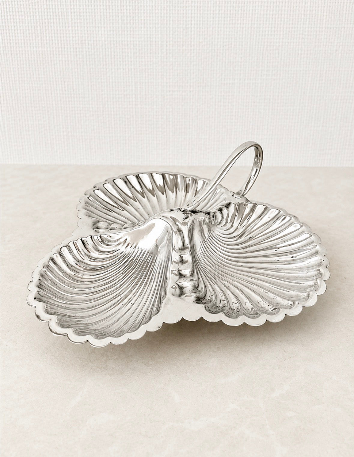Sterling Silver Shell Divided Dish