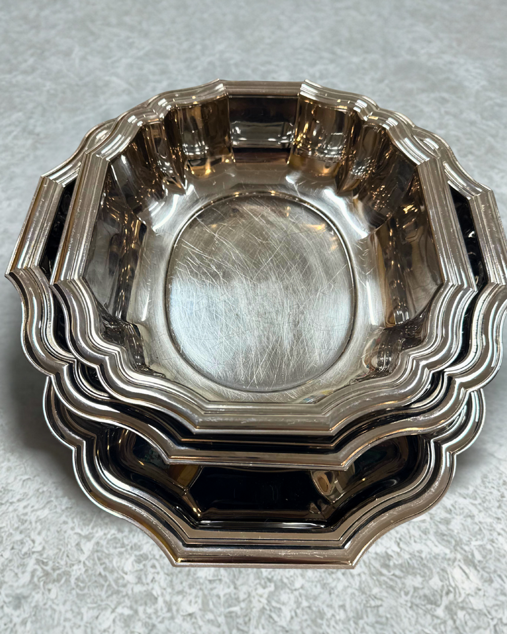 Silver Plated Platters Trio