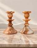 Peaches and Cream Candlesticks