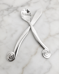 Spiral Handle Butter Knife and Spoon