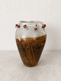 Rustic Beaded Ceramic Vase
