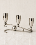 Sculptural Chrome Candelabra