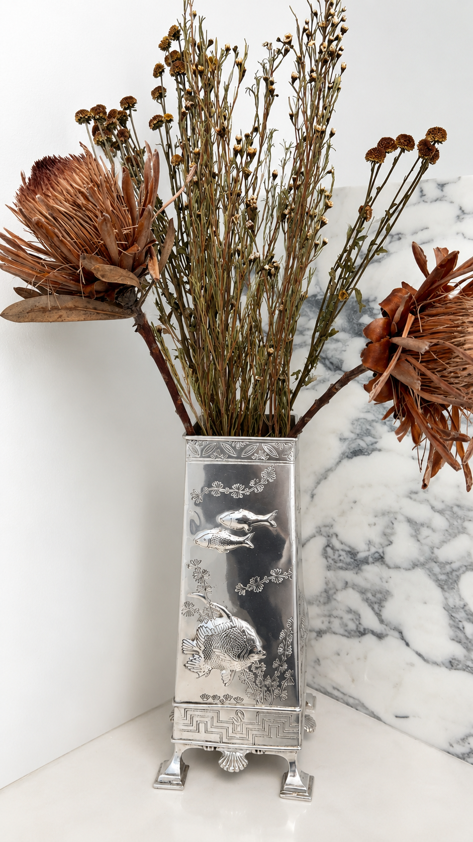 Silver Coastal Vase