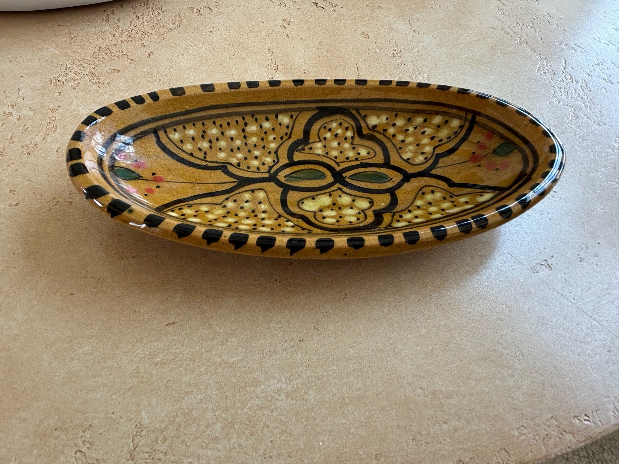 Oval Pottery Appetizer Dish
