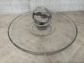 Glass Plate with Decorative Pewter Handle