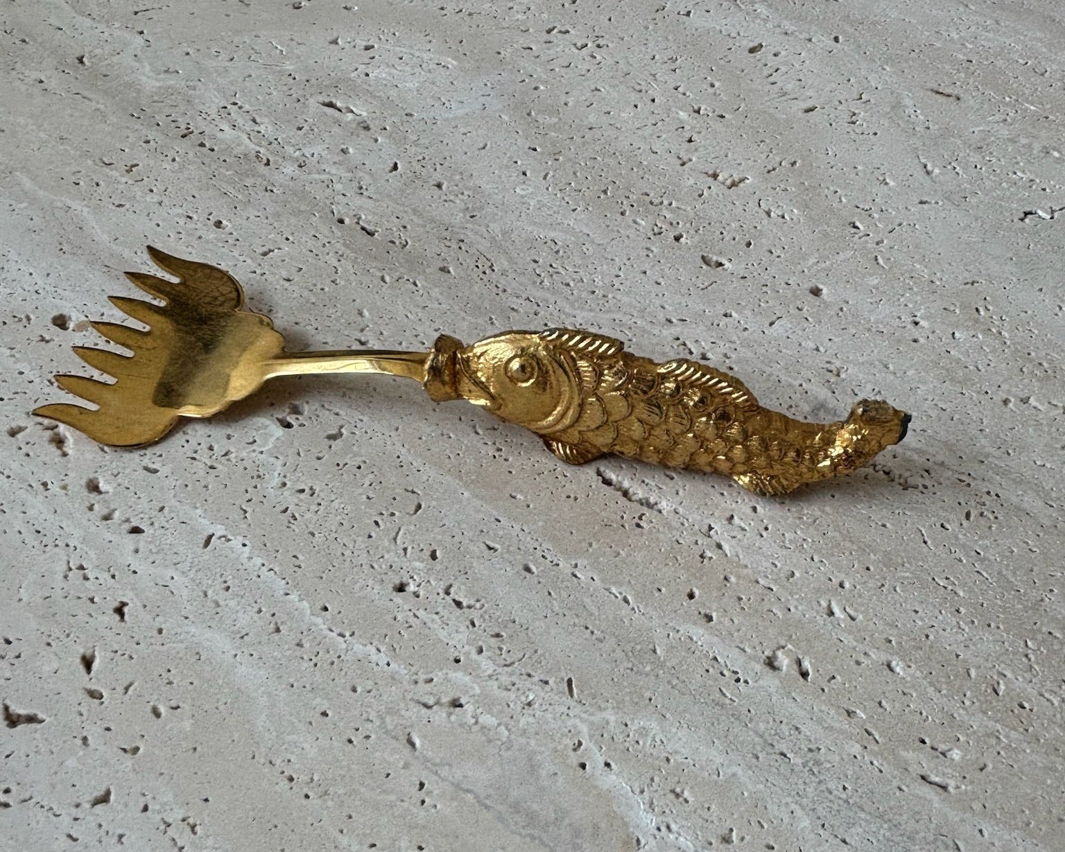 Small Brass Fish Fork