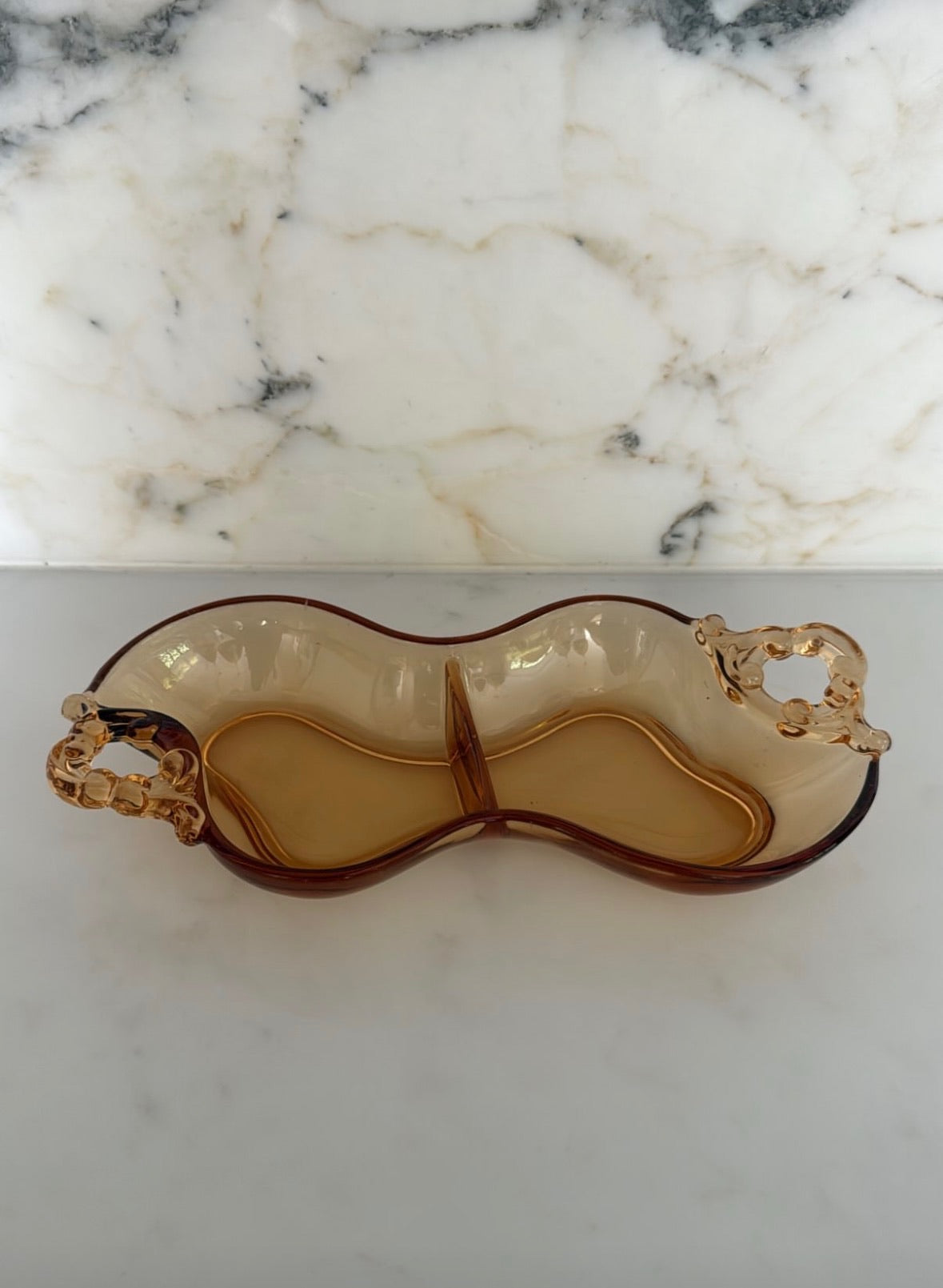 Honey Glass Divided Dish