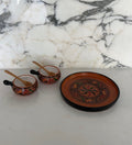 Hand-Painted Terracotta Serving set