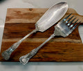 Victorian Silver Fork & Knife Set