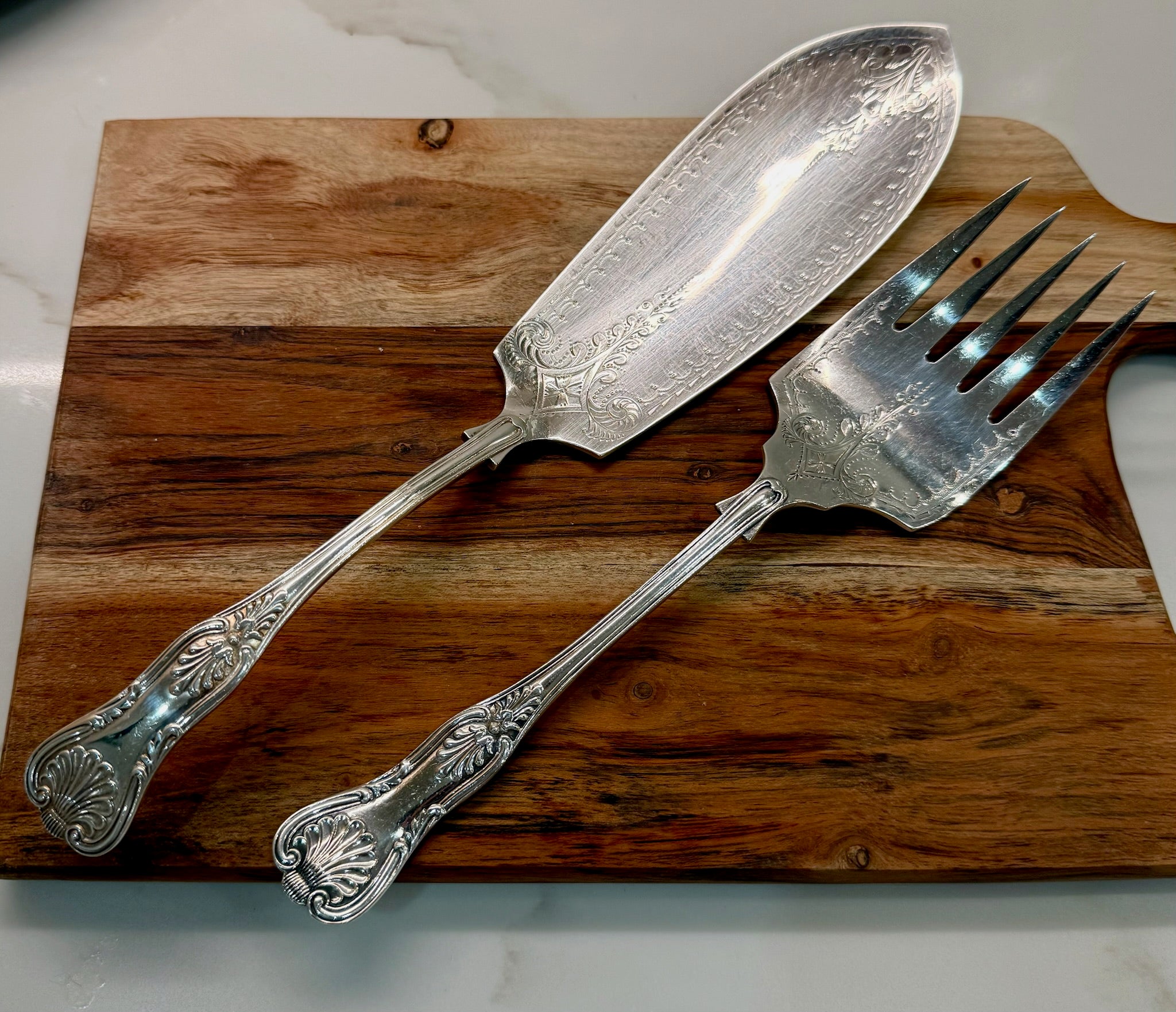 Victorian Silver Fork & Knife Set