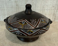 Aztec Lidded Pedestal Bowl