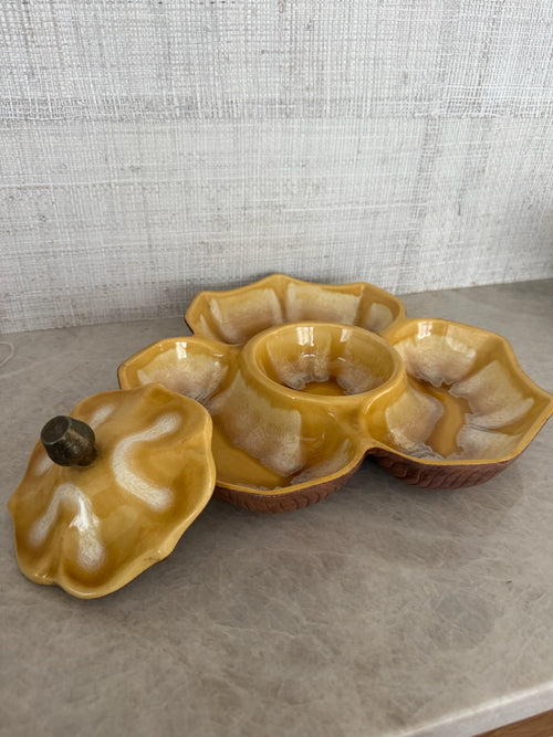 Sunflower Divided Serving Dish