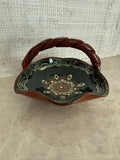 Twisted Handle Ceramic Basket