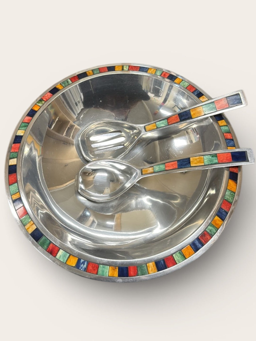 Mosaic Rim Salad Bowl Set