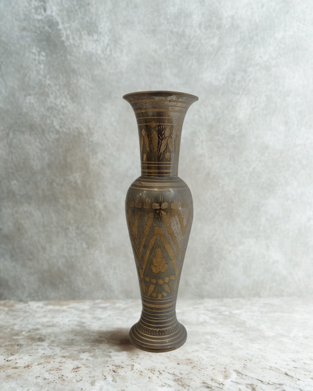 Boho Brass Vase