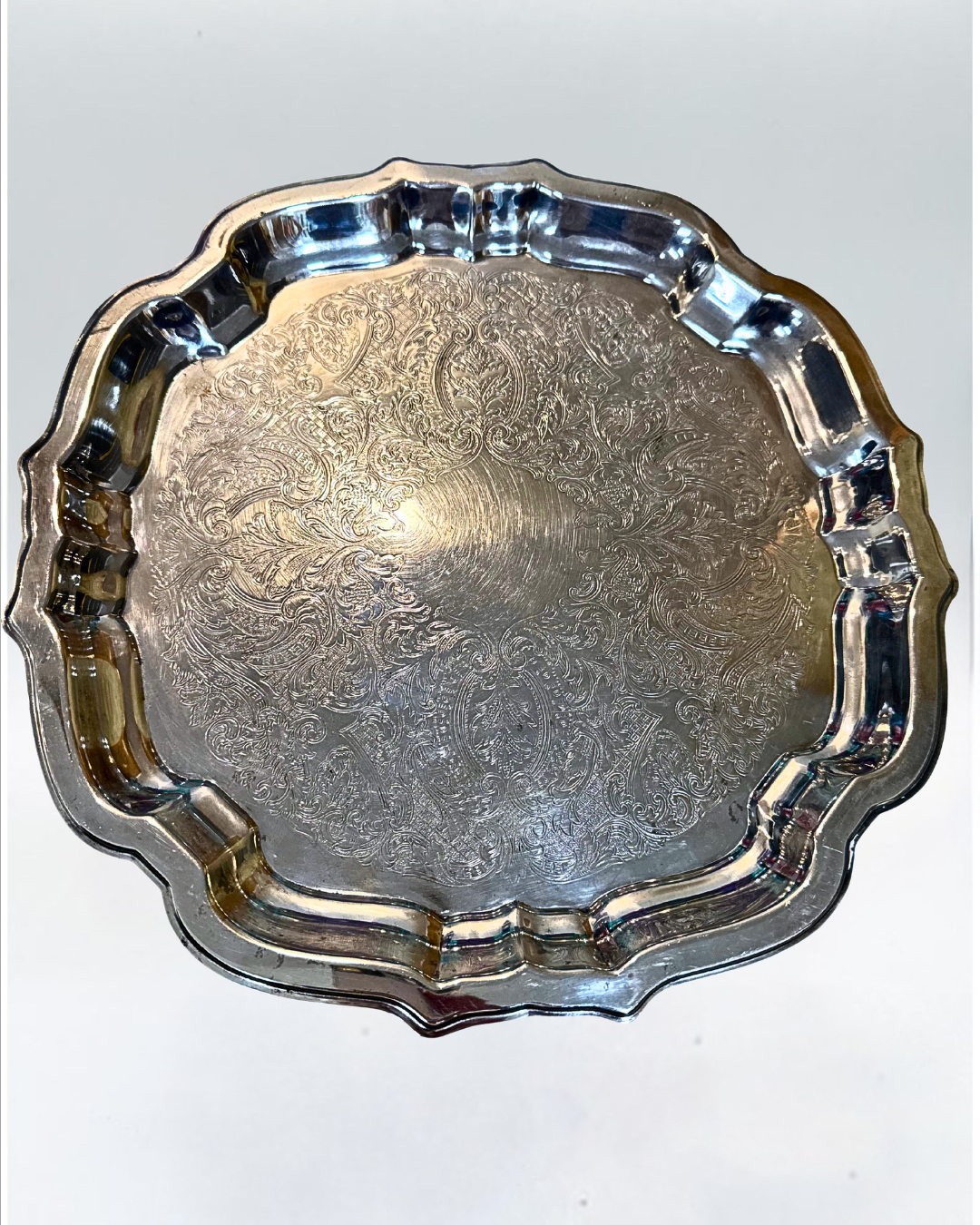 Ornate Silver Serving Tray