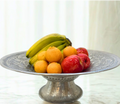 Hammered Pedestal Fruit Bowl